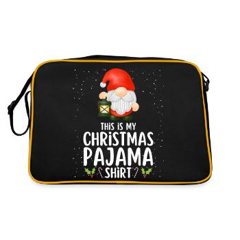 Christmas Pajamas Pajamas Sleepshirt - Retro Bag - black/gold - Back