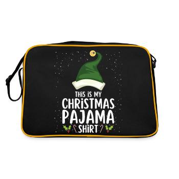Christmas Pajamas Pajamas Sleepshirt - Retro Bag - black/gold - Back