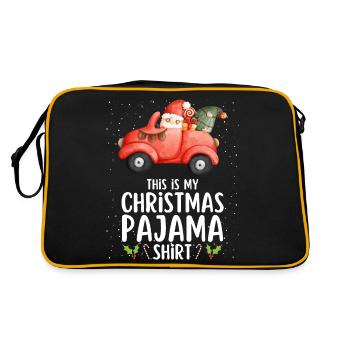 Christmas Pajamas Pajamas Sleepshirt - Retro Bag - black/gold - Back