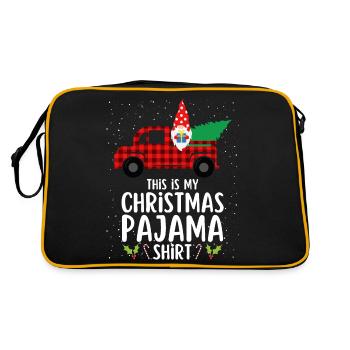 Christmas Pajamas Pajamas Sleepshirt - Retro Bag - black/gold - Back