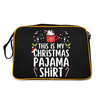 Christmas Pajamas Pajamas Sleepshirt - Retro Bag - black/gold - Back