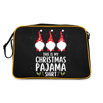 Christmas Pajamas Pajamas Sleepshirt - Retro Bag - black/gold - Back