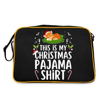 Christmas Pajamas Pajamas Sleepshirt - Retro Bag - black/gold - Back