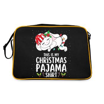 Christmas Pajamas Pajamas Sleepshirt - Retro Bag - black/gold - Back