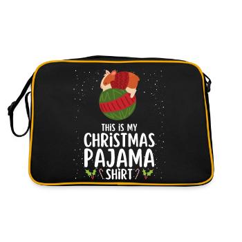 Christmas Pajamas Pajamas Sleepshirt - Retro Bag - black/gold - Back