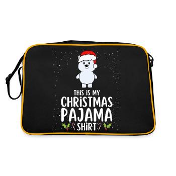 Christmas Pajamas Pajamas Sleepshirt - Retro Bag - black/gold - Back