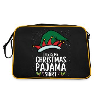 Christmas Pajamas Pajamas Sleepshirt - Retro Bag - black/gold - Back