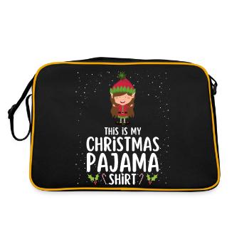Christmas Pajamas Pajamas Sleepshirt - Retro Bag - black/gold - Back