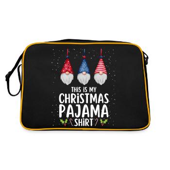 Christmas Pajamas Pajamas Sleepshirt - Retro Bag - black/gold - Back