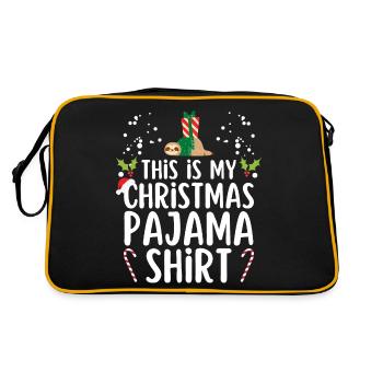 Christmas Pajamas Pajamas Sleepshirt - Retro Bag - black/gold - Back