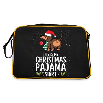 Christmas Pajamas Pajamas Sleepshirt - Retro Bag - black/gold - Back