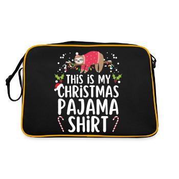 Christmas Pajamas Pajamas Sleepshirt - Retro Bag - black/gold - Back