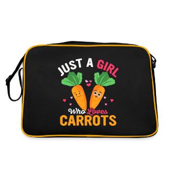 Juste une fille qui aime les carottes Carottes Légumes Carotte - Sac Retro - noir/or - Dos