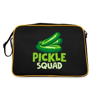 Pickle Squad Cucumber Pickles - Retro Tasche - Schwarz/Gold - Hinten