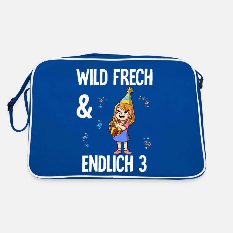 3. Geburtstag Einhorn Wild Frech Und Endlich 3 Retro Tasche