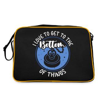 Magnetfischer Magnetangeln Schatzsuche - Retro Tasche - Schwarz/Gold - Hinten