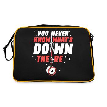 Magnetfischer Magnetangeln Schatzsuche - Retro Tasche - Schwarz/Gold - Hinten