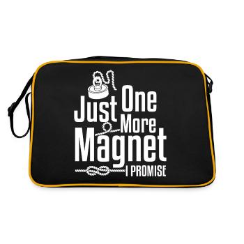 Magnetfischer Magnetangeln Schatzsuche - Retro Tasche - Schwarz/Gold - Hinten