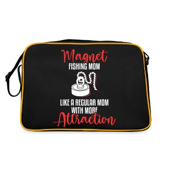 Magnetfischer Magnetangeln Schatzsuche - Retro Tasche - Schwarz/Gold - Hinten