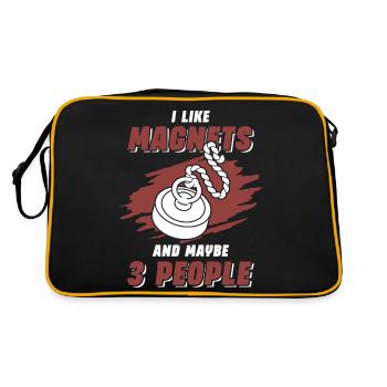 Magnetfischer Magnetangeln Schatzsuche - Retro Tasche - Schwarz/Gold - Hinten