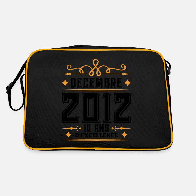 né en DÉCEMBRE 2012, 10 ans, cadeau anniversaire. Sac Retro