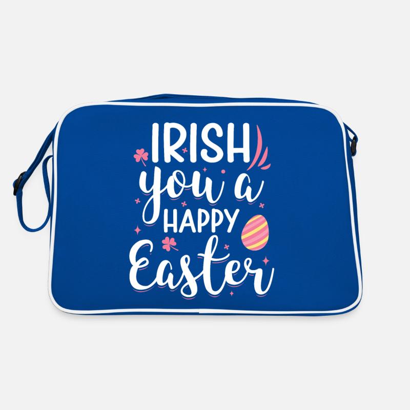Irlandais vous Joyeuses Pâques Vacances Rose Shamrock Sac Retro