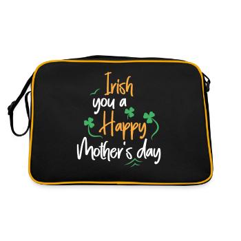 Irlandais Vous Une bonne fête des mères Trèfle vert - Sac Retro - noir/or - Dos