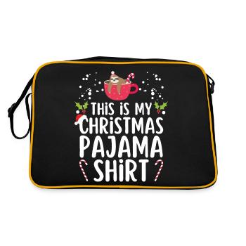 Christmas Pajamas Pajamas Sleepshirt - Retro Bag - black/gold - Back