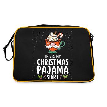 Christmas Pajamas Pajamas Sleepshirt - Retro Bag - black/gold - Back