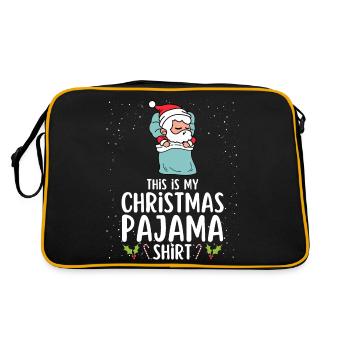 Christmas Pajamas Pajamas Sleepshirt - Retro Bag - black/gold - Back