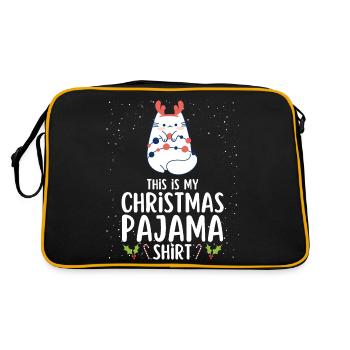 Christmas Pajamas Pajamas Sleepshirt - Retro Bag - black/gold - Back