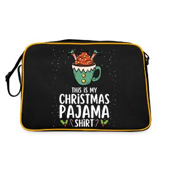 Christmas Pajamas Pajamas Sleepshirt - Retro Bag - black/gold - Back