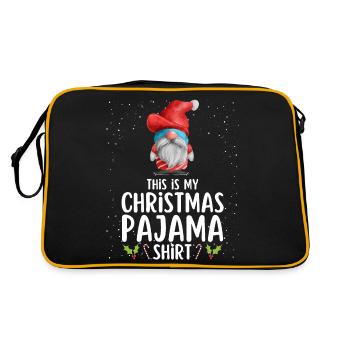 Christmas Pajamas Pajamas Sleepshirt - Retro Bag - black/gold - Back