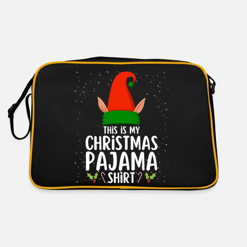 Pyjama de Noël Pyjama Chemise de nuit - Sac Retro - noir/or