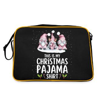 Christmas Pajamas Pajamas Sleepshirt - Retro Bag - black/gold - Back
