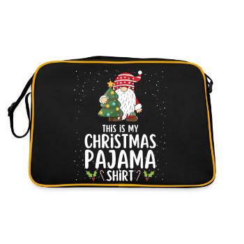 Christmas Pajamas Pajamas Sleepshirt - Retro Bag - black/gold - Back