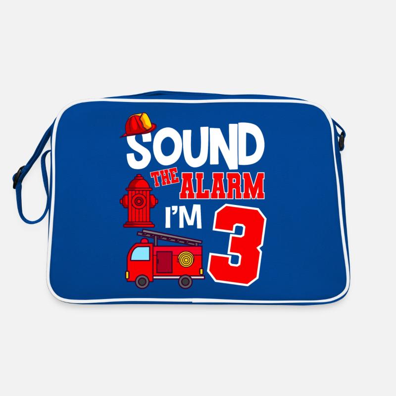 Sound The Alarm 3 years 3rd birthday fire brigade Retro Bag