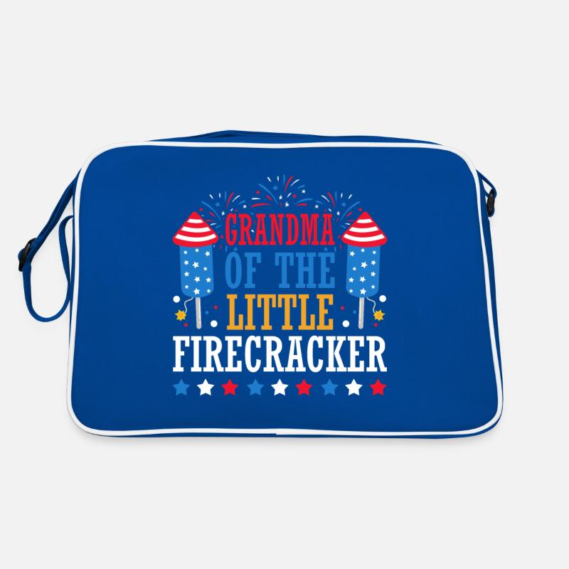 Großmutter Des Kleinen Feuerwerkskörpers 4. Juli Retro Tasche