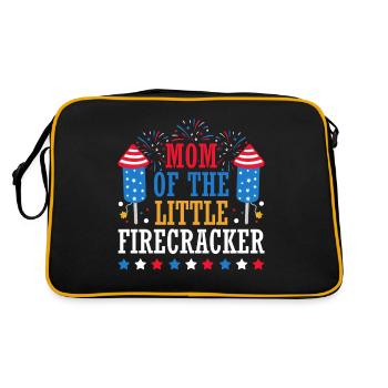 Mutter Des Kleinen Knallfrosches 4. Juli Feuerwerk - Retro Tasche - Schwarz/Gold - Hinten