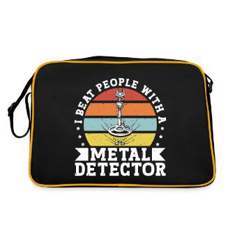Metaldetektor Schatzsucher Schatzsuche - Retro Tasche - Schwarz/Gold - Hinten