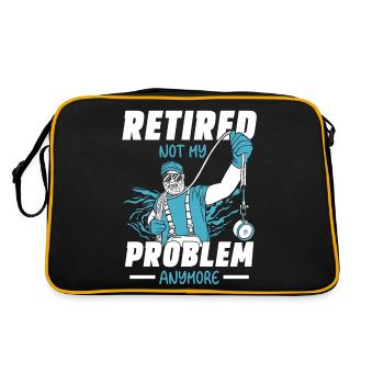 Magnetfischer Magnetangeln Schatzsuche - Retro Tasche - Schwarz/Gold - Hinten