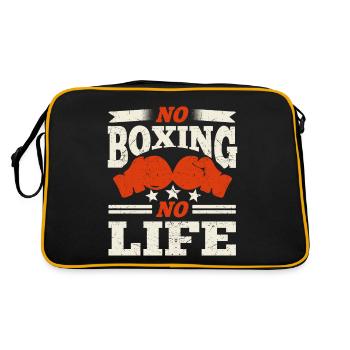 Boxer Quote No Boxing No Life Boxing Gloves Gifts - Retro Tasche - Schwarz/Gold - Hinten