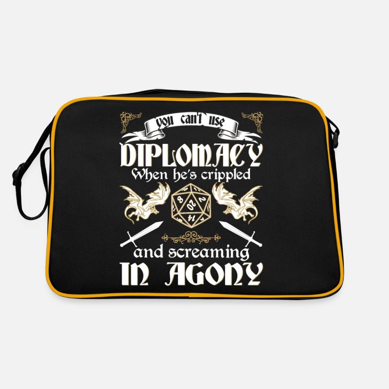 RPG-RPG-Tabletop-Rollenspiele Gamer-Rollenspiel - Retro Tasche - Schwarz/Gold
