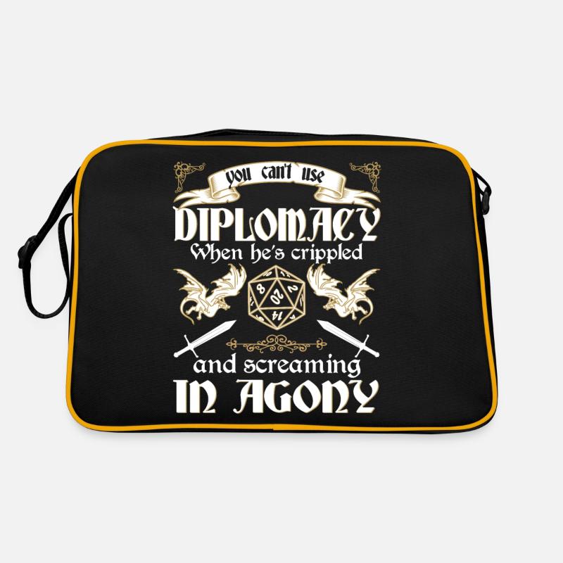 RPG-RPG-Tabletop-Rollenspiele Gamer-Rollenspiel - Retro Tasche - Schwarz/Gold