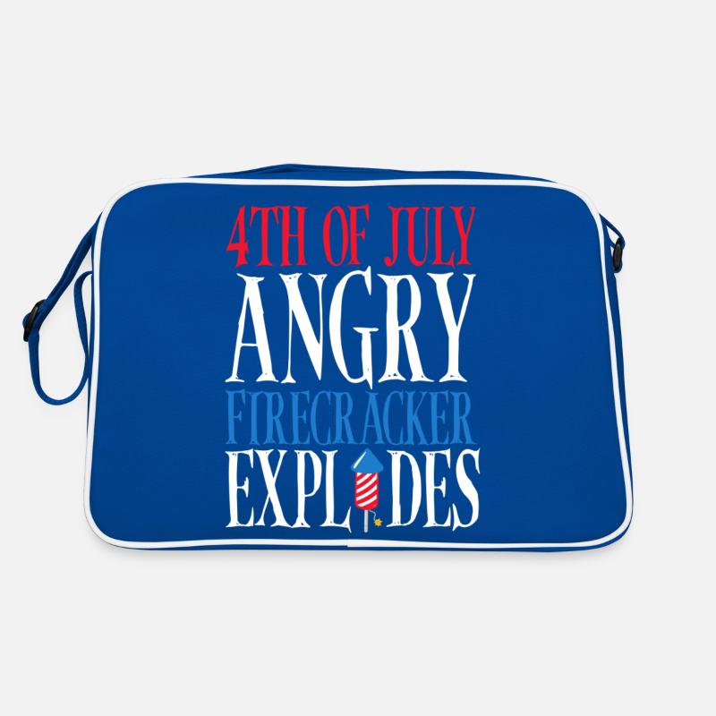 July 4 Angry firecracker explodes Retro Bag