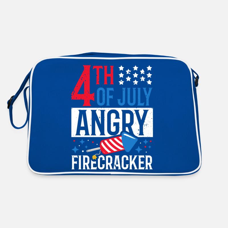 4. Juli Angry Firecracker Independence Day Retro Tasche