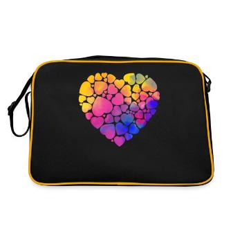 Hearts 100 Days of School Valentine's Day back to - Retro Bag - black/gold - Back
