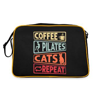 Café Pilates Chats Répéter l’exercice de fitness - Sac Retro - noir/or - Dos
