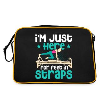 I'm Just Here For Feet In Straps Pilates Fitness - Retro Bag - black/gold - Back