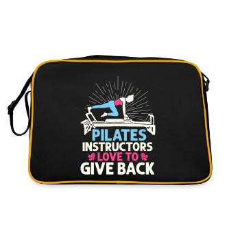 Pilates Instructors Love To Give Back Fitness Exer - Retro Bag - black/gold - Back